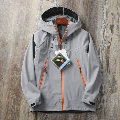 Windproof Waterproof Hooded Soft Shell Charge Jacket Coat