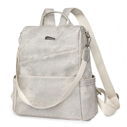 Women's Soft Leather Backpack Bag Leisure Commute Simple Travel Schoolbag