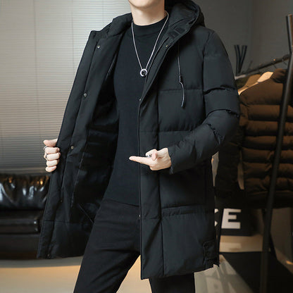 Men's Winter Leisure Warm Hooded Plus Size Men's Cotton Clothing