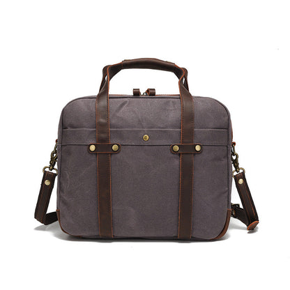Waxed Canvas Vintage Travel Men's Briefcase