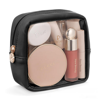 Leather Transparent Cosmetic Bag Travel Essential