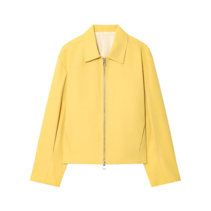 European And American-style Lapel Long-sleeve Zip-up Baseball Uniform Jacket