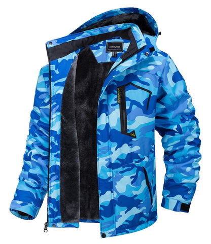New Autumn And Winter Thickening Thermal And Windproof Waterproof Hooded Men's Jacket