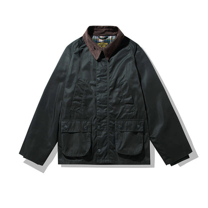 Waterproof Safari Jacket Oil Wax Jacket Trench Coat Overalls