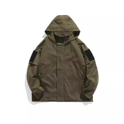 Mountain Functional Waterproof Autumn Male And Female Overalls Hooded Jacket