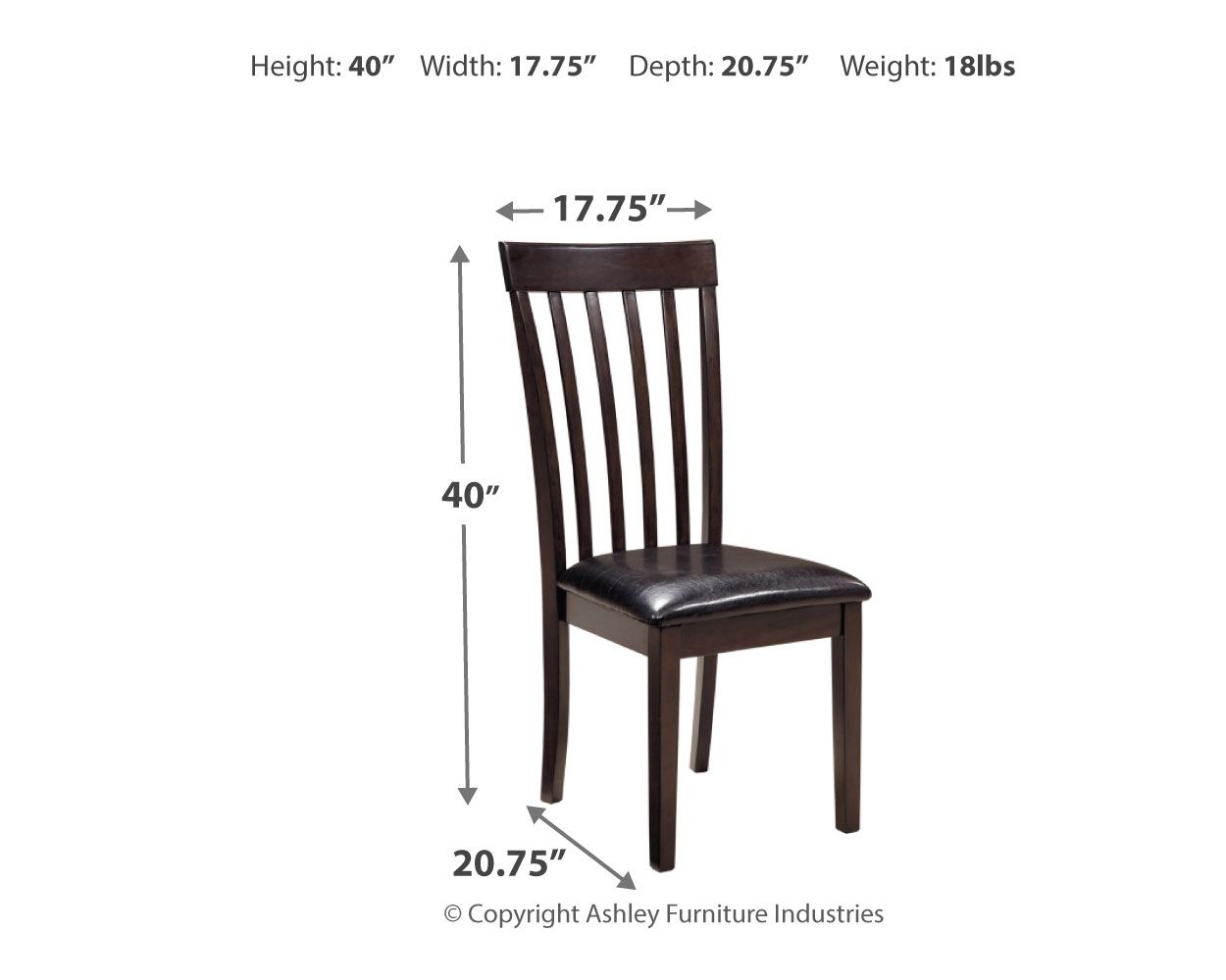 Hammis - Dining UPH Side Chair (Set of 2) - Dark Brown