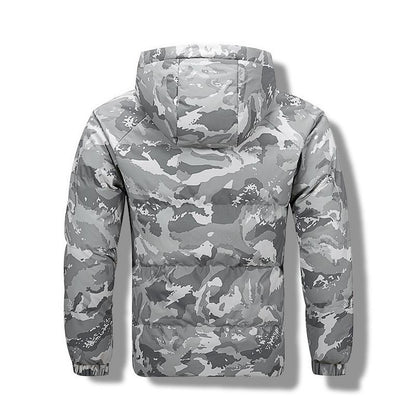 Men's Hooded Camouflage Coat Fashion Waterproof Thick Warm Cotton-padded Jacket