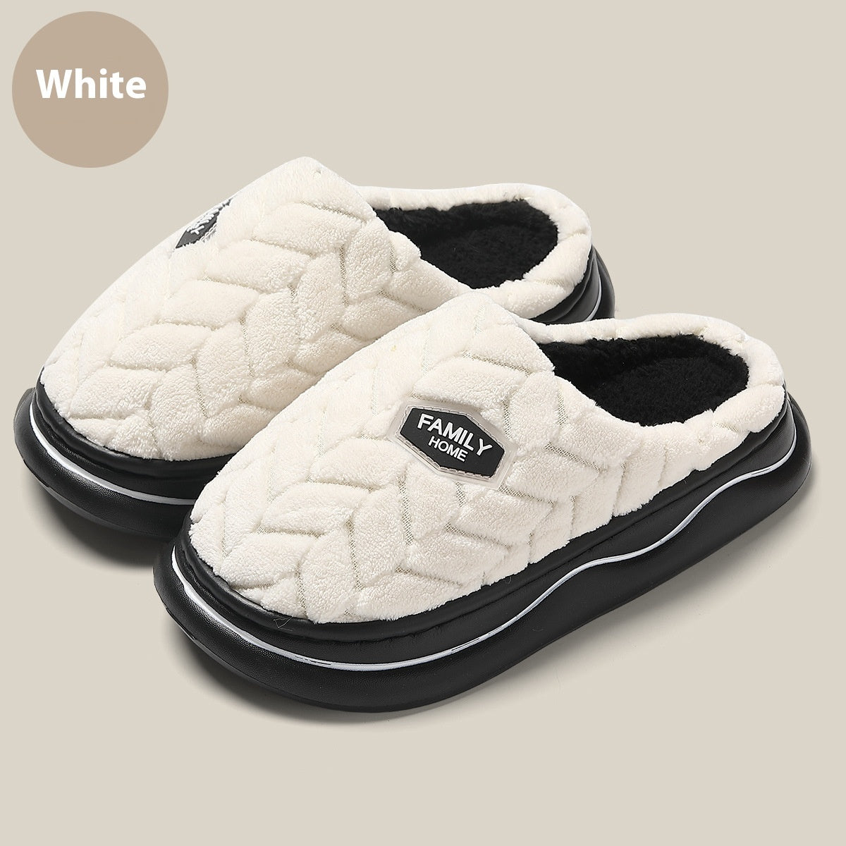 Thick Bottom Non-stinky Feet Home Indoor Non-slip Winter Fluffy Slippers