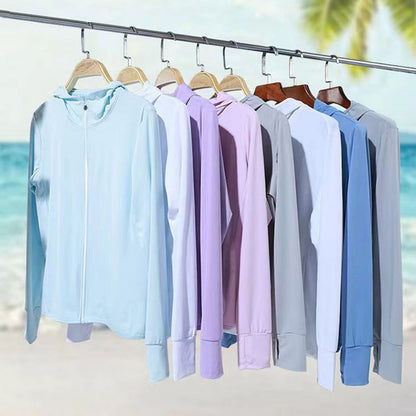 UV-protective Knitted Hooded Cardigan Sun Protection Garment