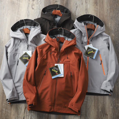 Windproof Waterproof Hooded Soft Shell Charge Jacket Coat