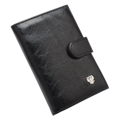 Oil Wax Leather Pattern Hardware Double-headed Passport Case