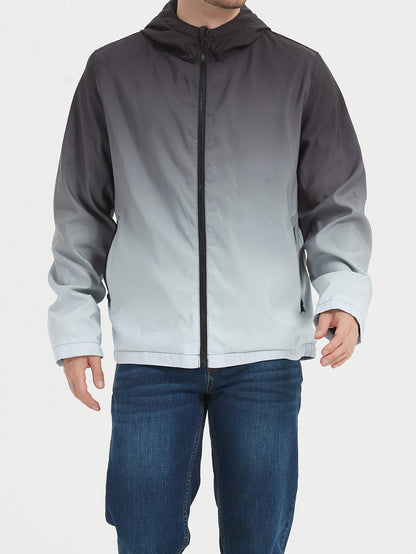 Men's Hooded Raincoat Men's Outdoor Mountaineering Shell Jacket Windproof Waterproof Men's Jacket Tide