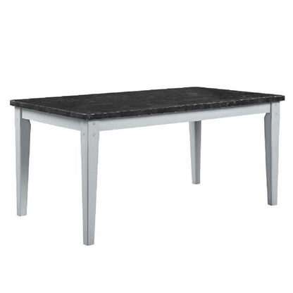 Lanton - Dining Table - Natural Marble & Antique White