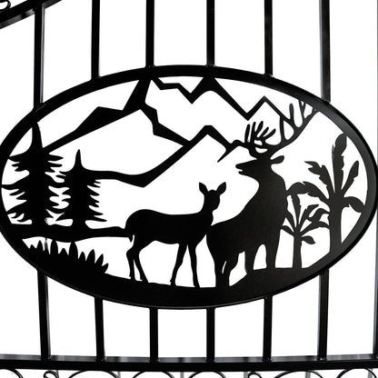 14x8 ft Steel Dual Swing Driveway Gate