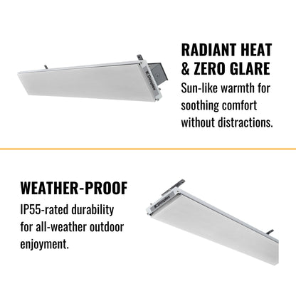 Dimplex DLW 70-Inch Noiseless Radiant Electric Heater For Outdoor And Indoor, 3200W [DLW3200W24] (SAK15698)