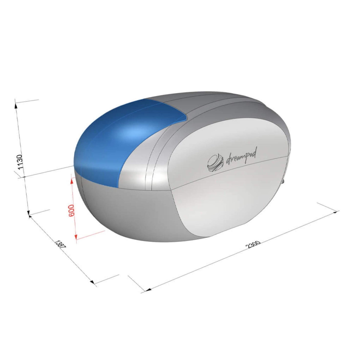 Dreampod Home Float Plus Premium Fiberglass Floatation Tank [DPFP108WPE] (SAK62820)