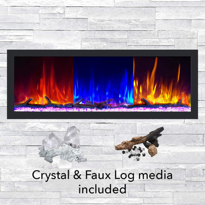 Dynasty Cascade 82-Inch Recessed Linear Electric Fireplace [DY-BTX82] (SAK30567)