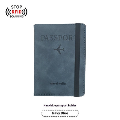 PU Leather Anti-magnetic Passport Holder Luggage Tag Suit