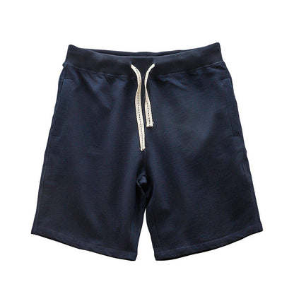 Loose Outer Wear Khaki Solid Color Casual Men's Shorts