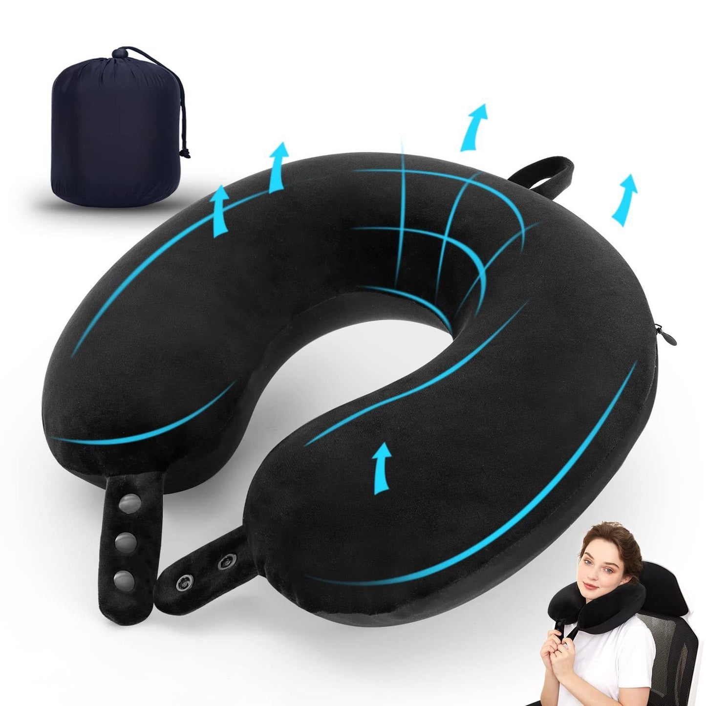 U Shaped Pillow Travel Neck Pillow Memory Foam