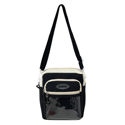 Crossbody Bag Girl Students' Personality Contrast Color