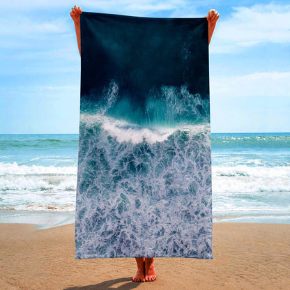 Flat Woven Ultra-fine Fiber Square Beach Towel