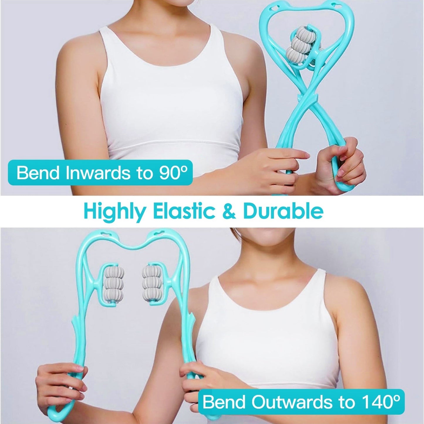 1Pc Neck Roller Massager 360 Rotatable Trigger Point Roller Portable Massager With 6 Balls For Neck Leg Thigh Foot Pain Relief