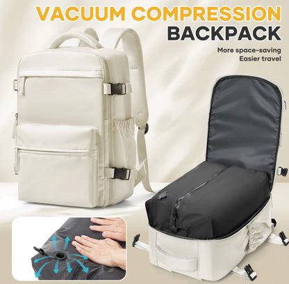 A Comfortable And Durable Backpack With A Vacuum Pump Compression Custom Logo Zipper Seal