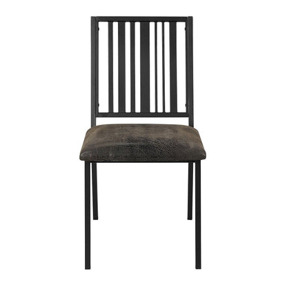 Zudora - Side Chair (Set of 2) - Synthetic Leather & Black