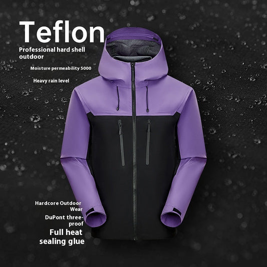 Men's And Women's Same Hard Shell Waterproof Single Layer Jacket Hiking