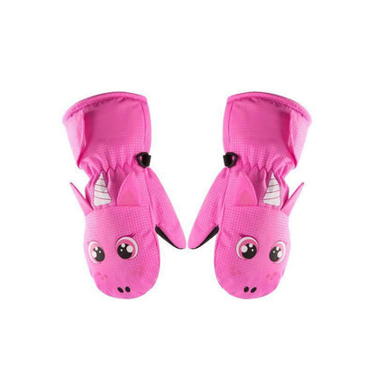 New Children's Ski Gloves Fleece-lined Girls' Cartoon Cute Baby Boy Mittens
