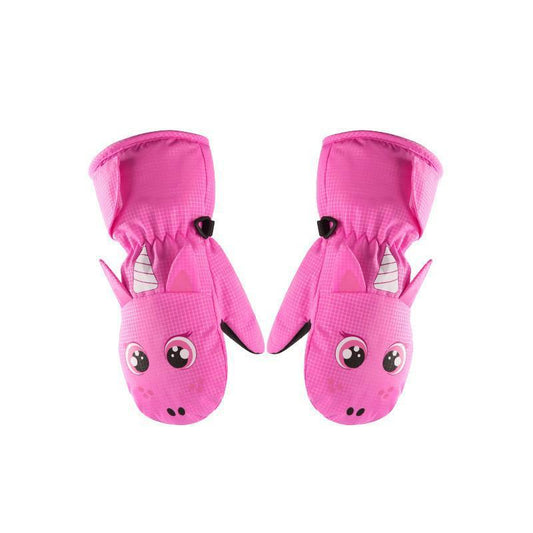 New Children's Ski Gloves Fleece-lined Girls' Cartoon Cute Baby Boy Mittens