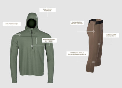Eberlestock Lochsa Merino Zip Hoody | w/ Quick Dry & Moisture Wicking