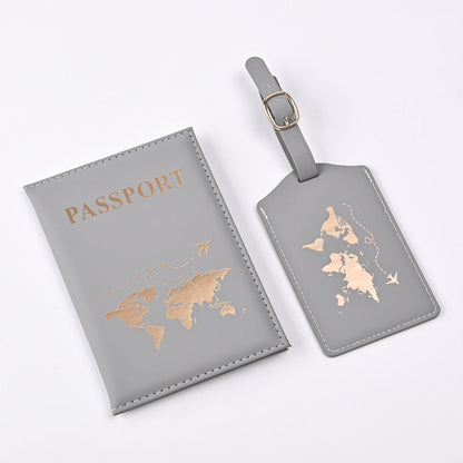 New PU Map Gilding Passport Cover