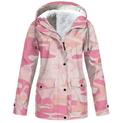 Hooded Camouflage Waterproof Outdoor Shell Jacket Men's And Women's Coats