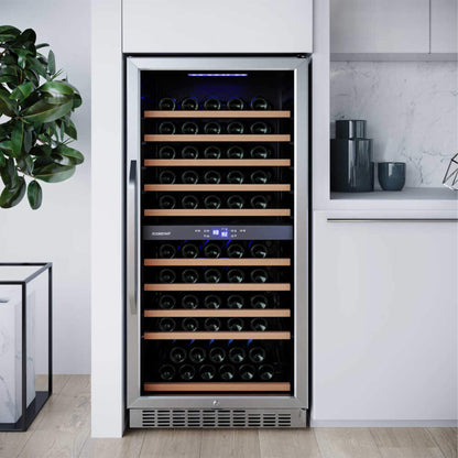 Edgestar Premium 24-Inch 101 Bottle Capacity Built-In Dual Zone Wine Cooler (SAK92835)