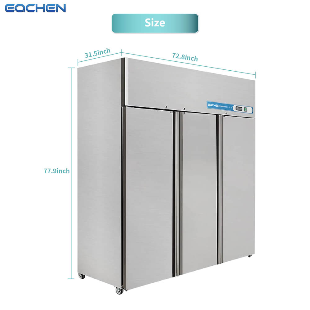72 Inch 3 Door Garage Fridge Freezer Combo
