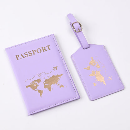 New PU Map Gilding Passport Cover