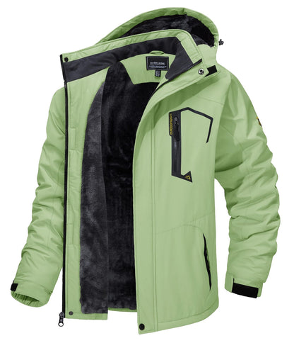 New Autumn And Winter Thickening Thermal And Windproof Waterproof Hooded Men's Jacket