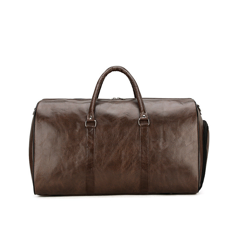 Pu Retro Business Traveling Luggage Bag Large Capacity Short Trip Bag