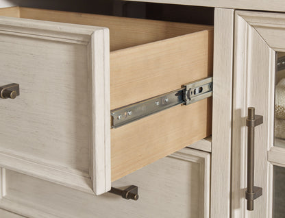 Shaybrock - Dresser And Mirror - Antique White / Brown