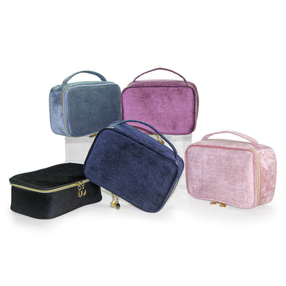 Flannel Cosmetic Makeup Brush Buggy Bag Portable Portable Cosmetic Bag Large Capacity Travel Cosmetic Case
