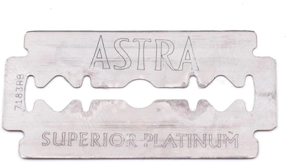 Astra Platinum Double Edge Safety Razor Blades,100 Blades (20 x 5) 100 Count (Pack of 1)
