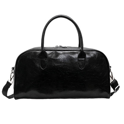 Travel Women's Lightweight Storage PU Leather Large Capacity Outing Luggage Bag