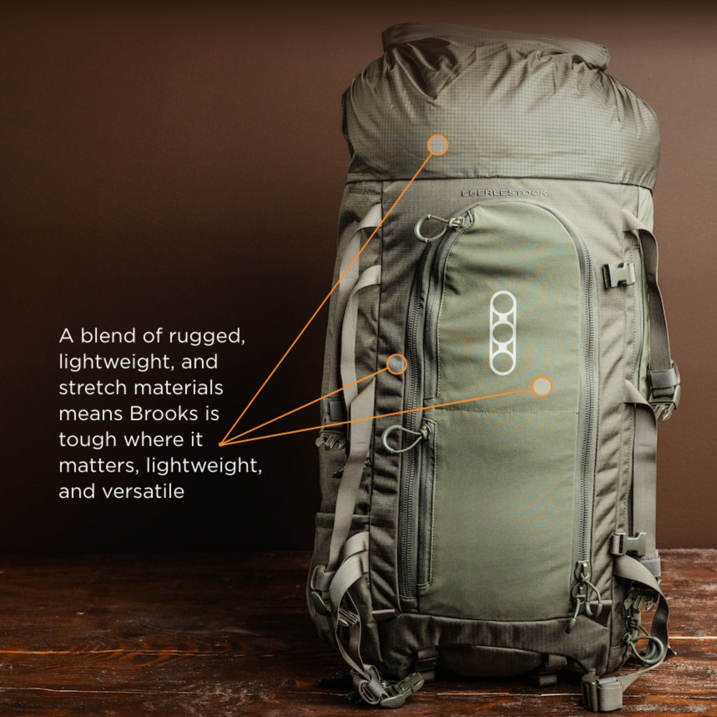 Eberlestock Brooks 3500 | Lightweight w/ Hydration Bladder Sleeve & Zippered Front Pockets