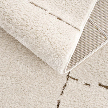Koume Ivory & Brown Area Rug