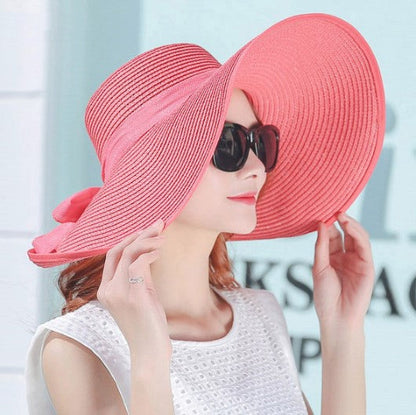 Hat Female Summer Tide Straw Hat Foldable Beach Hat Sun Hat Sun Protection