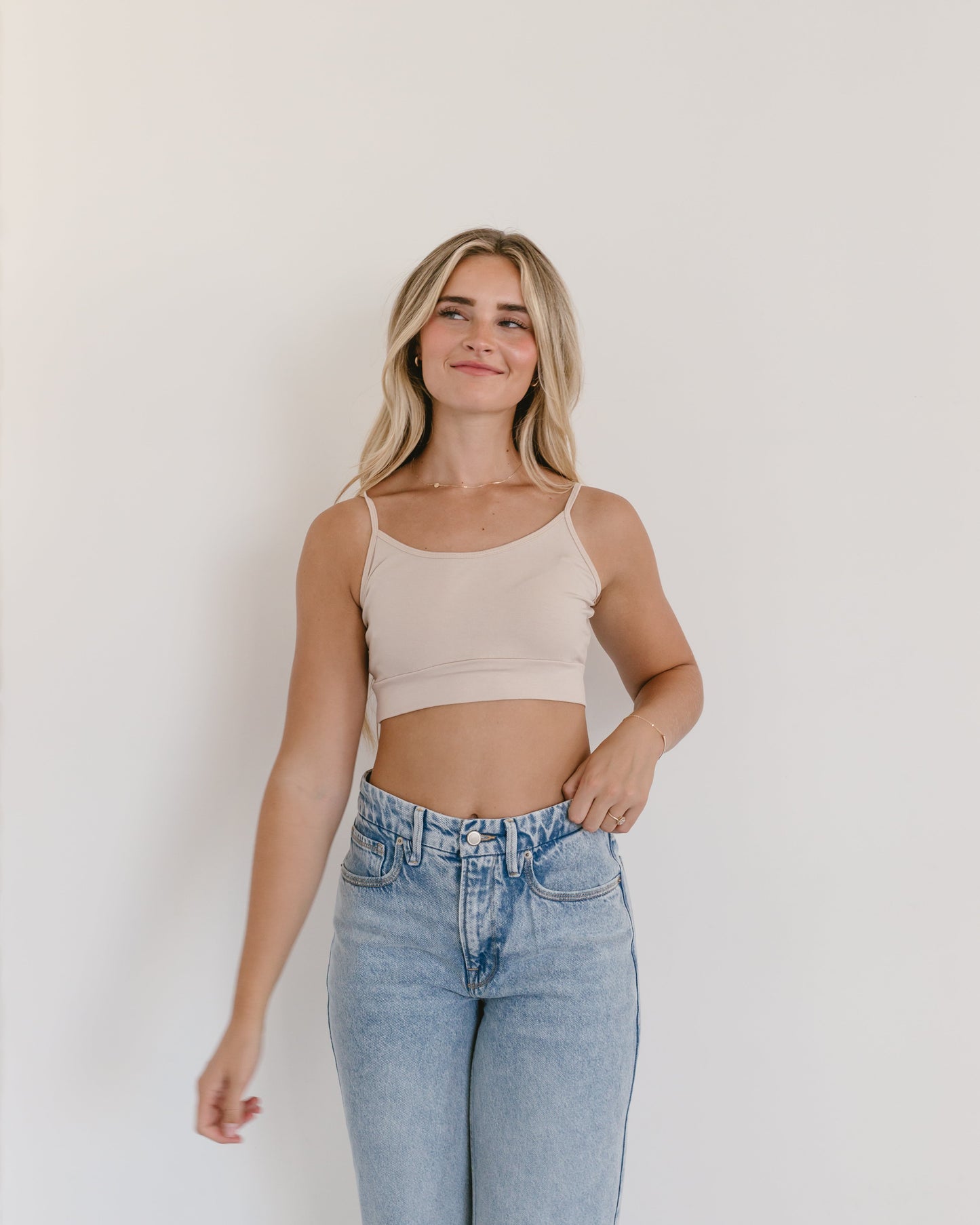 Spaghetti Strap Cami Halftee