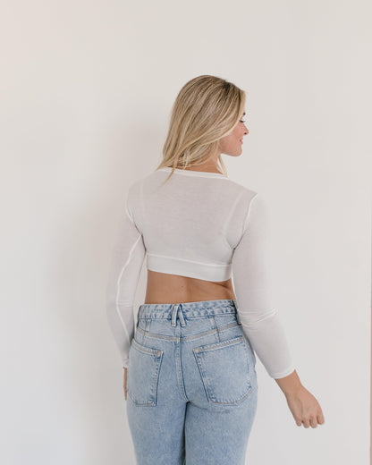 Crew Neck Long Sleeve Halftee