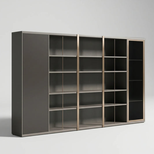 Langford · Office Shelves w/ Lighting & Wardrobe Storage